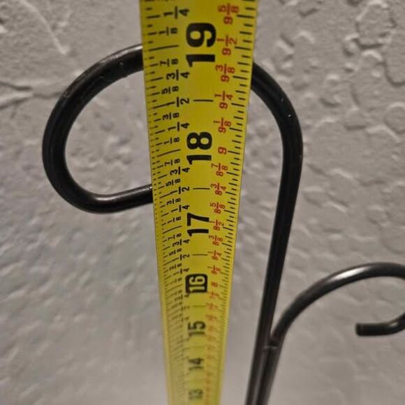 Black Metal Triple Ornament or Jewelry Display 19" - Picture 2 of 3